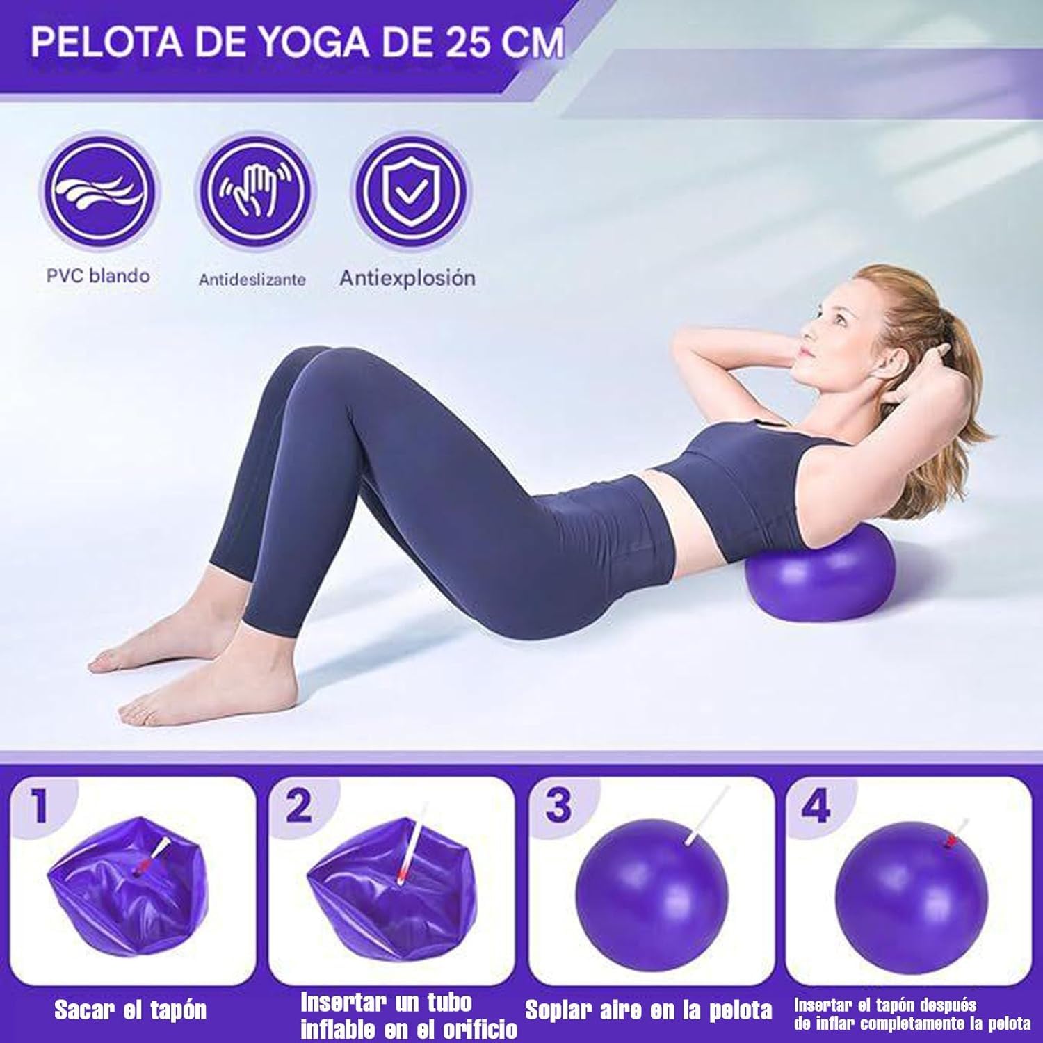 Kit de Pilates Essentiel pour Entraînement à Domicile – Équipement de Fitness Portable avec Cercle Pilates, Bandes de Résistance Longues, Balle Souple et Chaussettes Antidérapantes