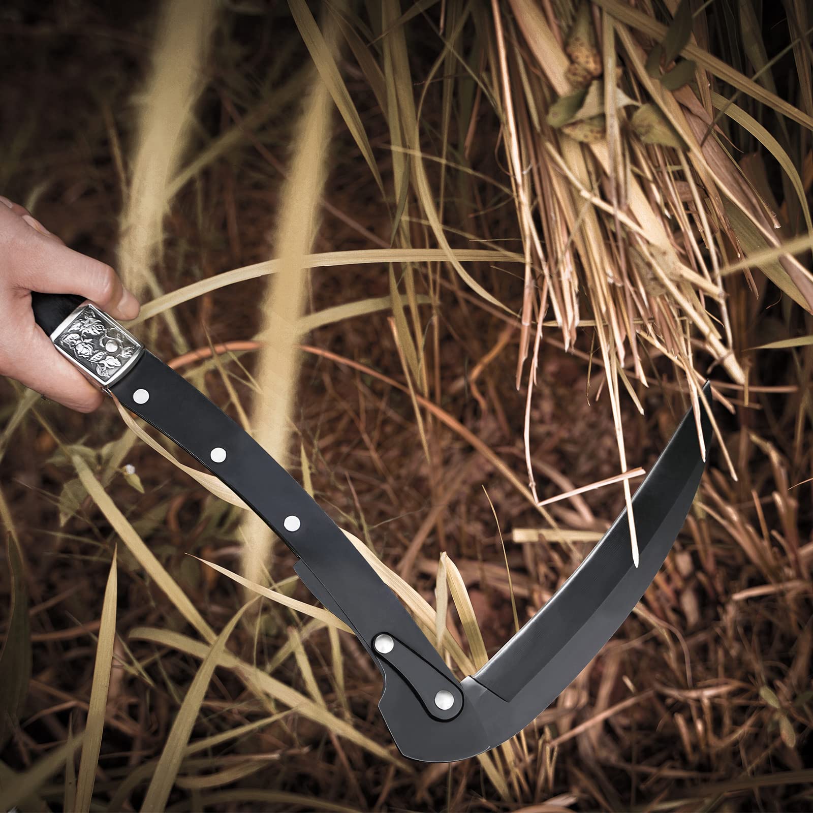 GVDV Faucille de Jardin Pliant, Facile à Transporter, Lame 190 mm, pour Homme
