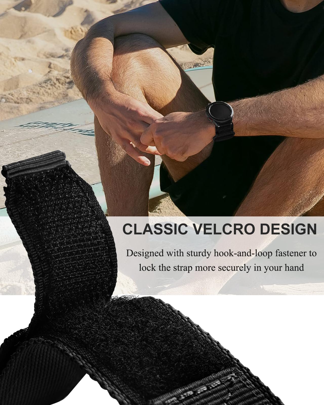 MEGALITH Nylonowy Pasek do Zegarka 22 mm Szybkozłączka do Paska Zegarka Kompatybilny ze Smartwatchem i Zegarkiem Naręcznym - Regulowany Pasek Sportowy Dla Mężczyzn