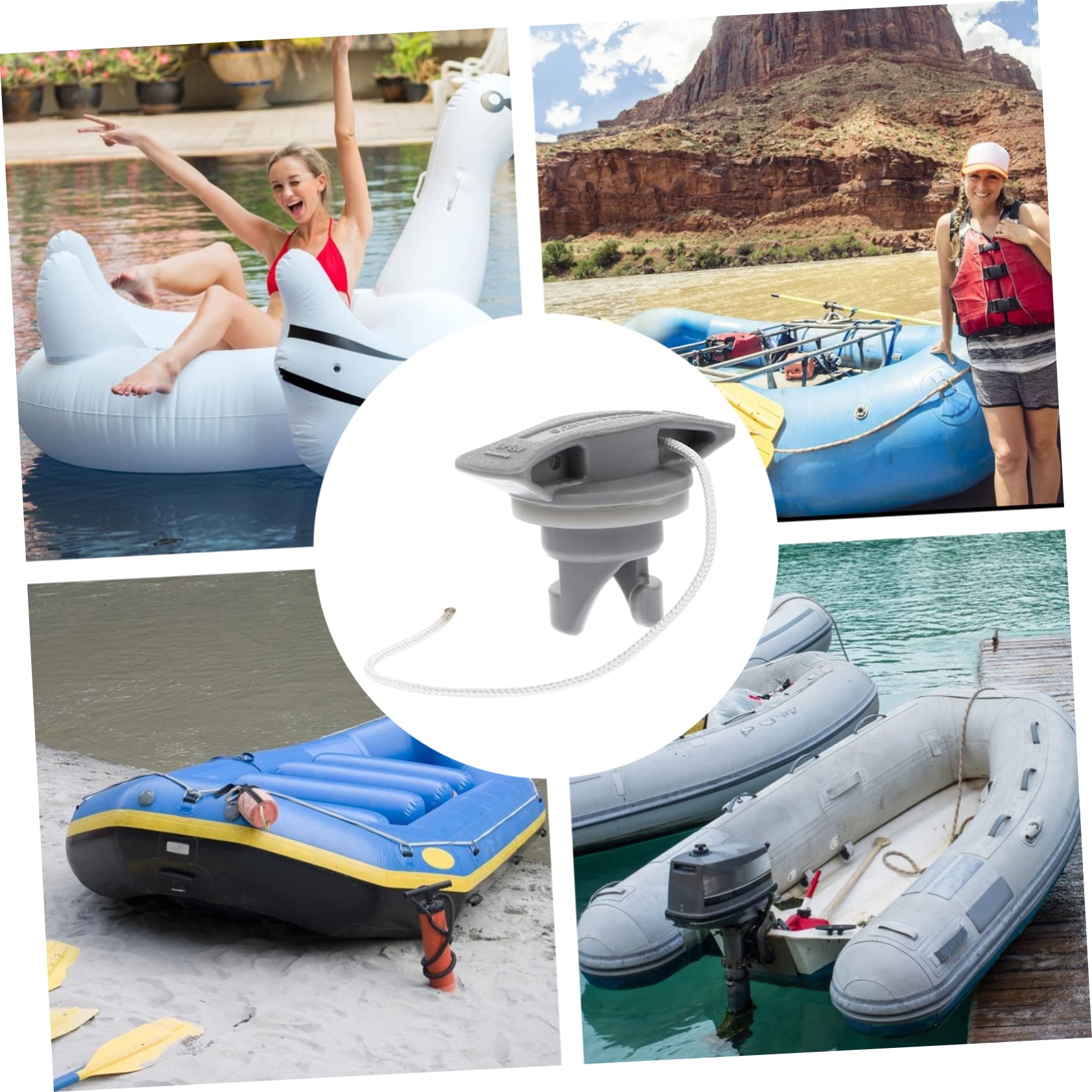 VANZACK 20pezzi Valvole per Canoe e Kayak Coprivalvole Gonfiabili con Design Portatile e Facile Installazione Adatte per Barche Canoe e Accessori Nautici