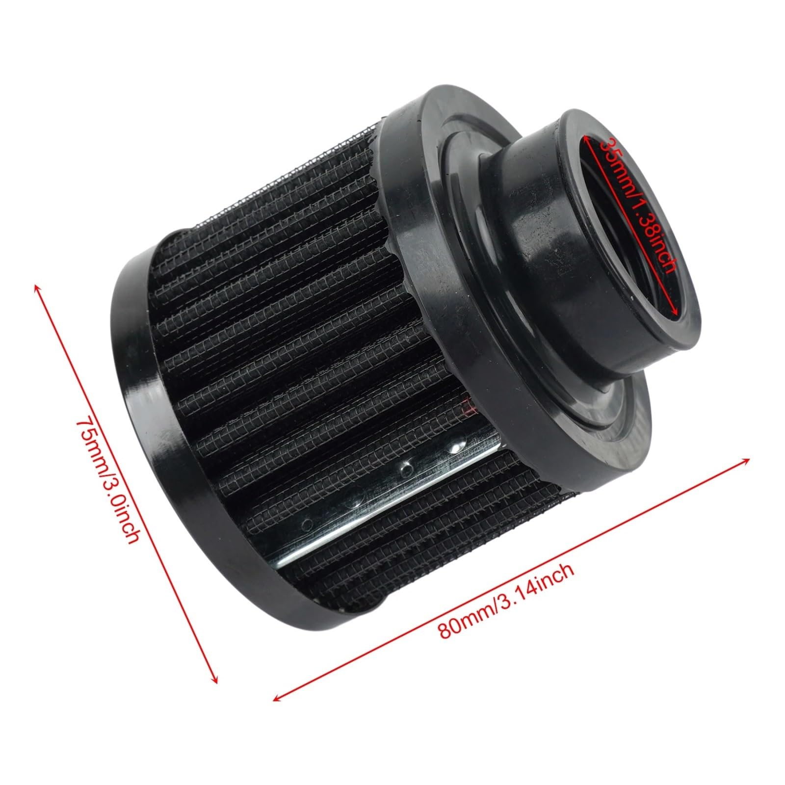 Filtro De Entrada Aire Frío 35mm Para Motocicleta Scooter ATV Dirt Pit Bike Piezas Ciclomotor Cono Negro Universal 1,37 Pulgadas Tubo Admisión Aire