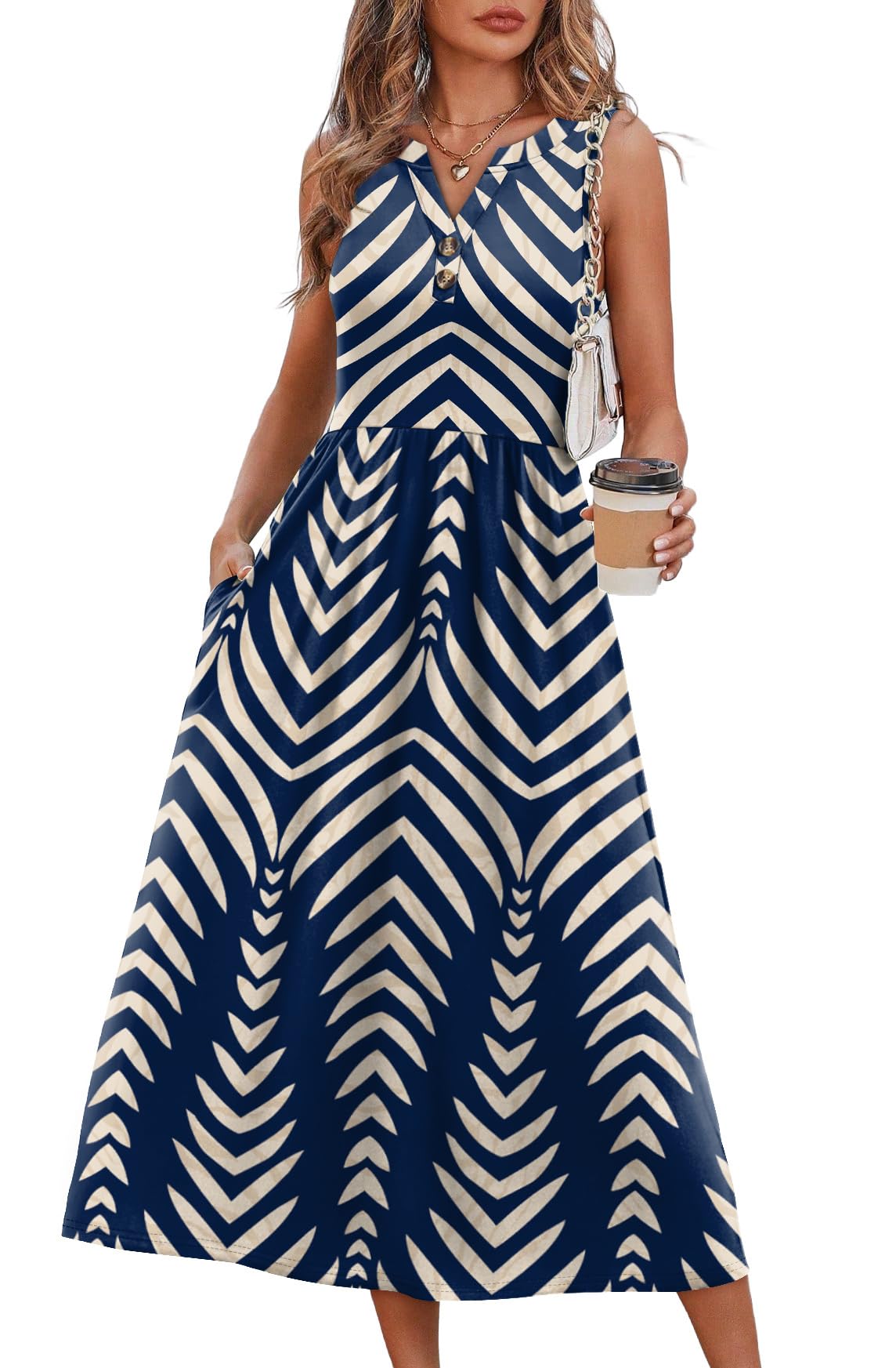 WIHOLL Women's Summer Dresses Maxi Dress Vacation Beach Sundresses 2026 with Pockets — view 2