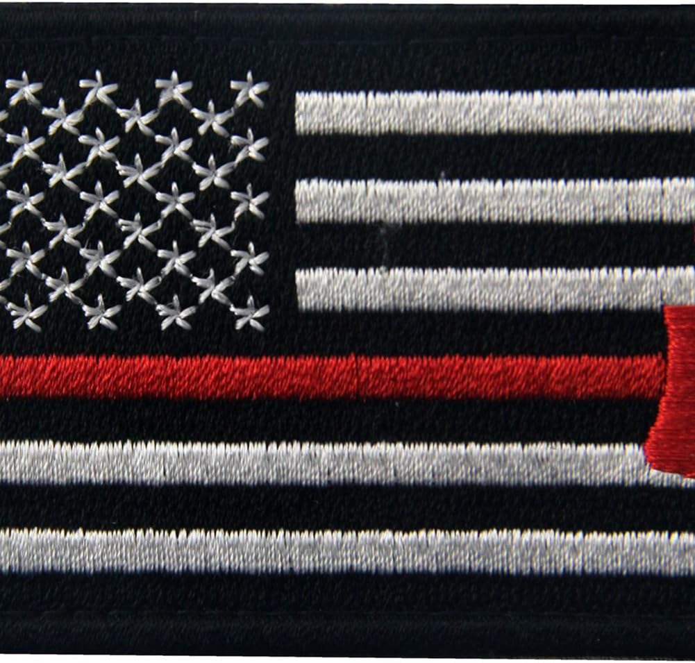 Rocking Planet US Flag with Firefighter Axe Embroidered Tactical Morale Hook & Loop Patch