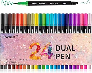 Sponsored Ad – Dual Tip Art Marker Pens Fine Point Journal Pens & Colored Brush Markers for Kid Adult Coloring Books Drawi...