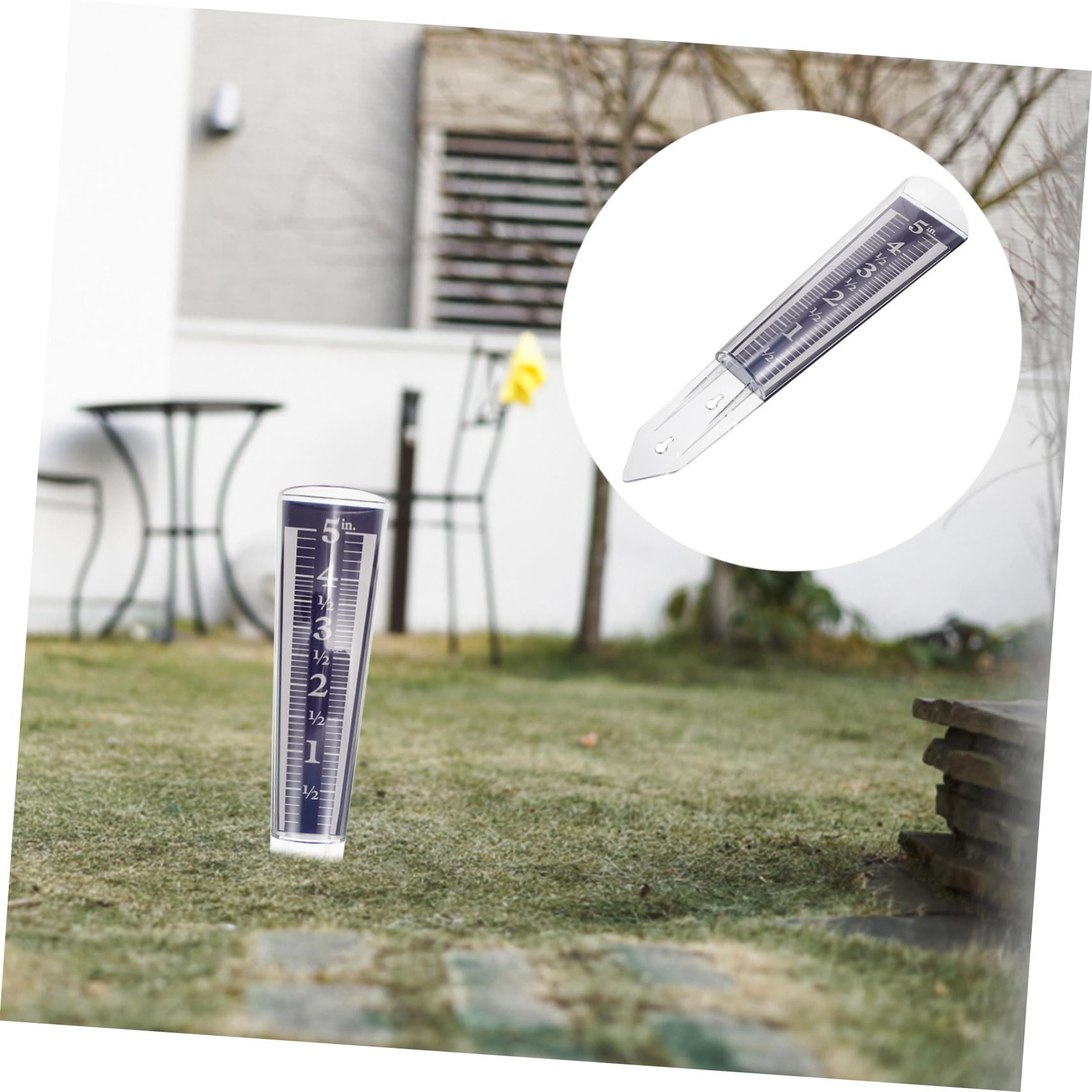 ifundom 5stücke Transparenter Regenmesser Mit Regenmessröhre Für Garten Und Outdoor Präzise Niederschlagsmessung Rundes Design Einfach Abzulesen Für Pflanzenbewässerung Geeignet