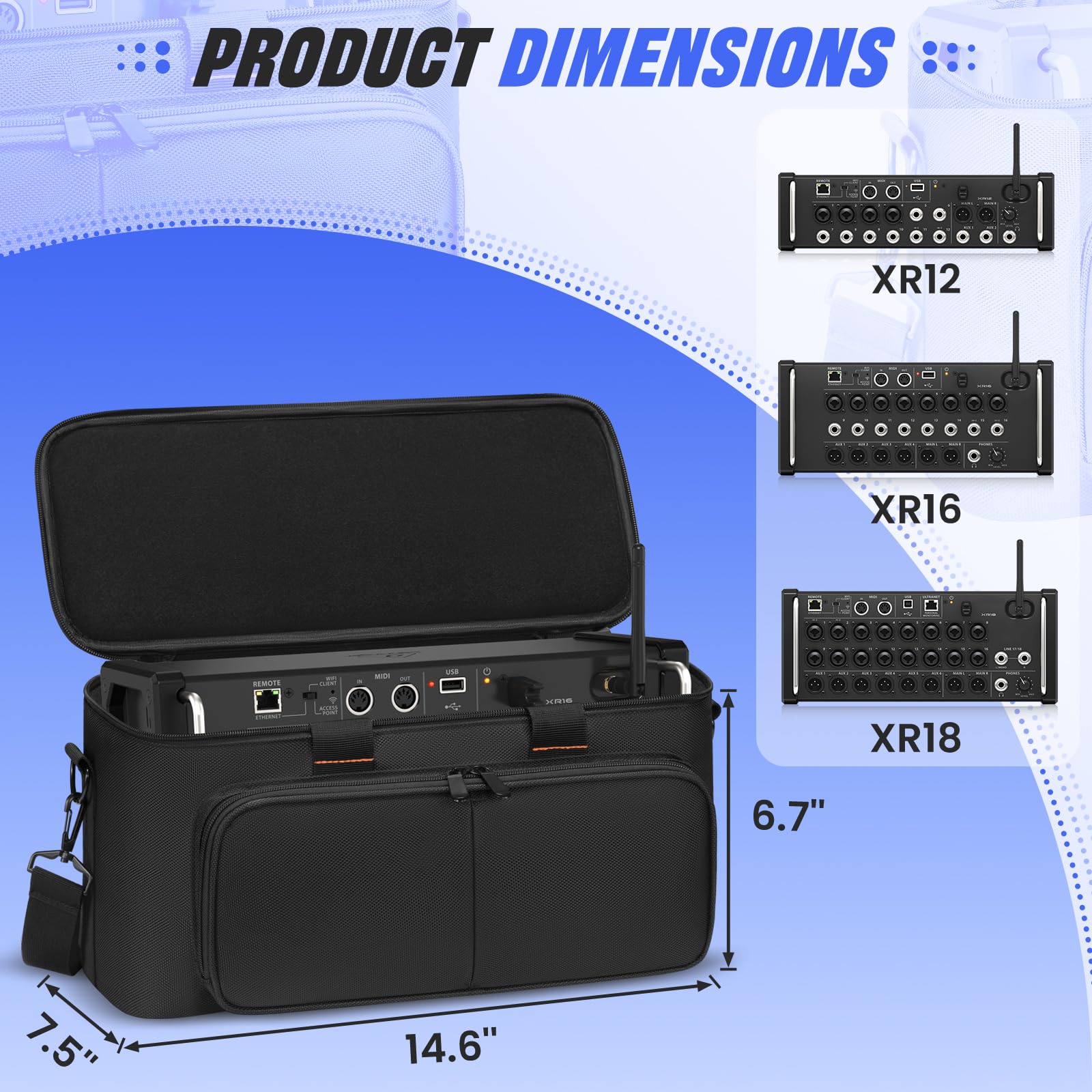 【Behringer X AIR XR16 デジタルミキサー+GATORケース】 Amazon.com: Aleemin Mixer Carrying Bag Padded Compatible with