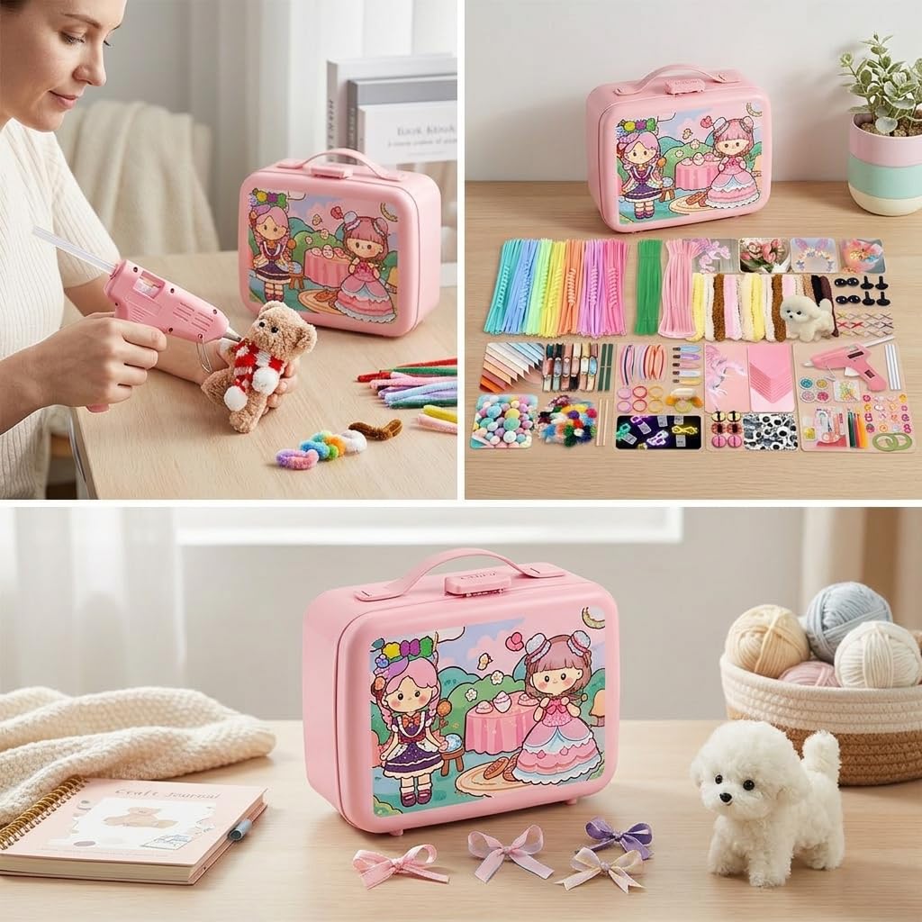 RNXRZANK Children Craft Material Chenilledraht Pfeifenreiniger Bastelstäbchen Biegeplüsch Biegsam Zum Formen Drehen Schneiden für Kinderbasteln Schule Zuhause Unterricht, style to 2