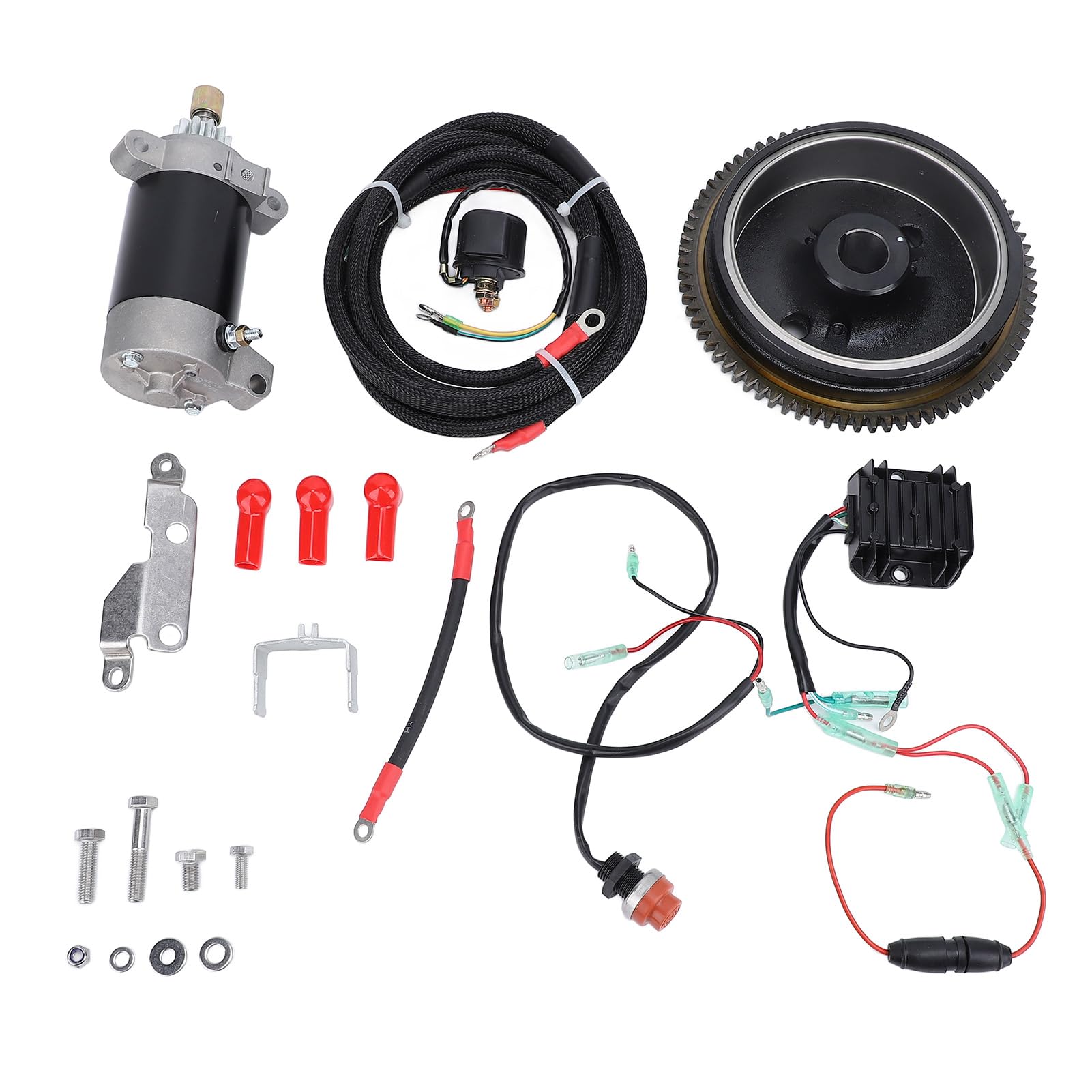 Kit di Avviamento Motore Fuoribordo Sostituzione Durevole Dell'avviamento Motore in Alluminio per Fuoribordo a 4 Tempi 20