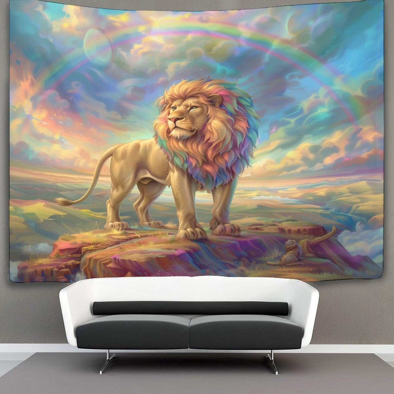 Décoration Murale Polyester Tapisserie Murale 3D Effet Eames 70x100cm - Déco Tissu Polyester Pour Chambre Salon Effet Artistique