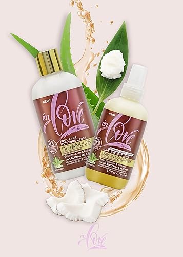 Miniatura 2 de Moisture Crush - Acondicionador sin enjuague y refrescante de rizos, leche de coco y aloe vera para hidratación profunda, desenreda, añade humedad,