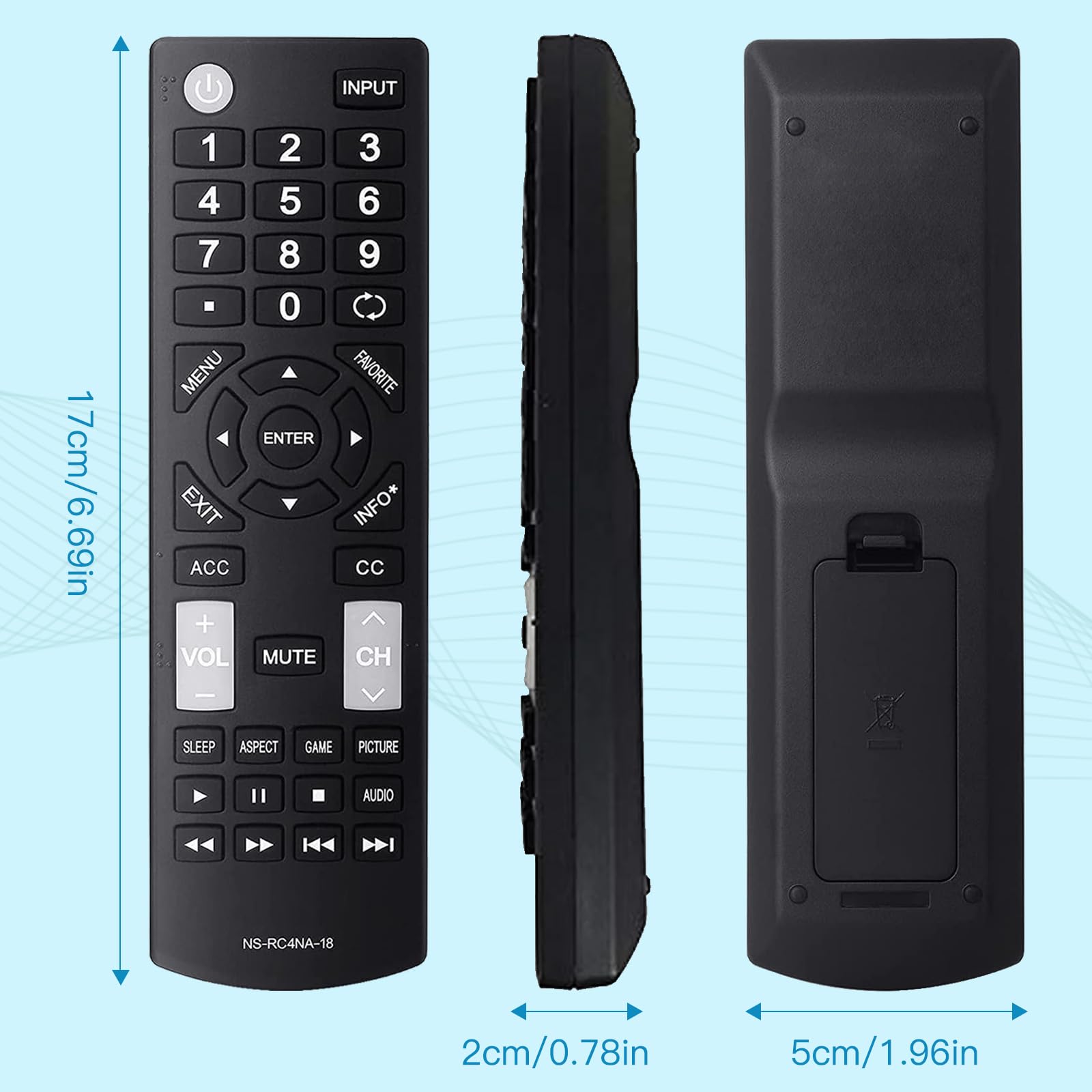 Télécommande universelle de rechange pour télécommande Insignia