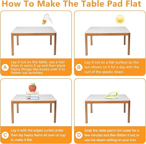 Miniatura 7 de Protector transparente de mesa de escritorio de oficina de 8 x 36 pulgadas, protector de escritorio resistente, protector de superficie de estante,