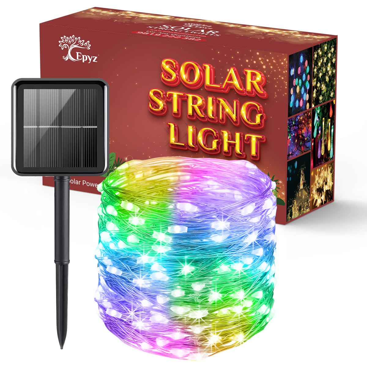Epyz Solar Sakura String Lights - Outdoor Garden Decor -8