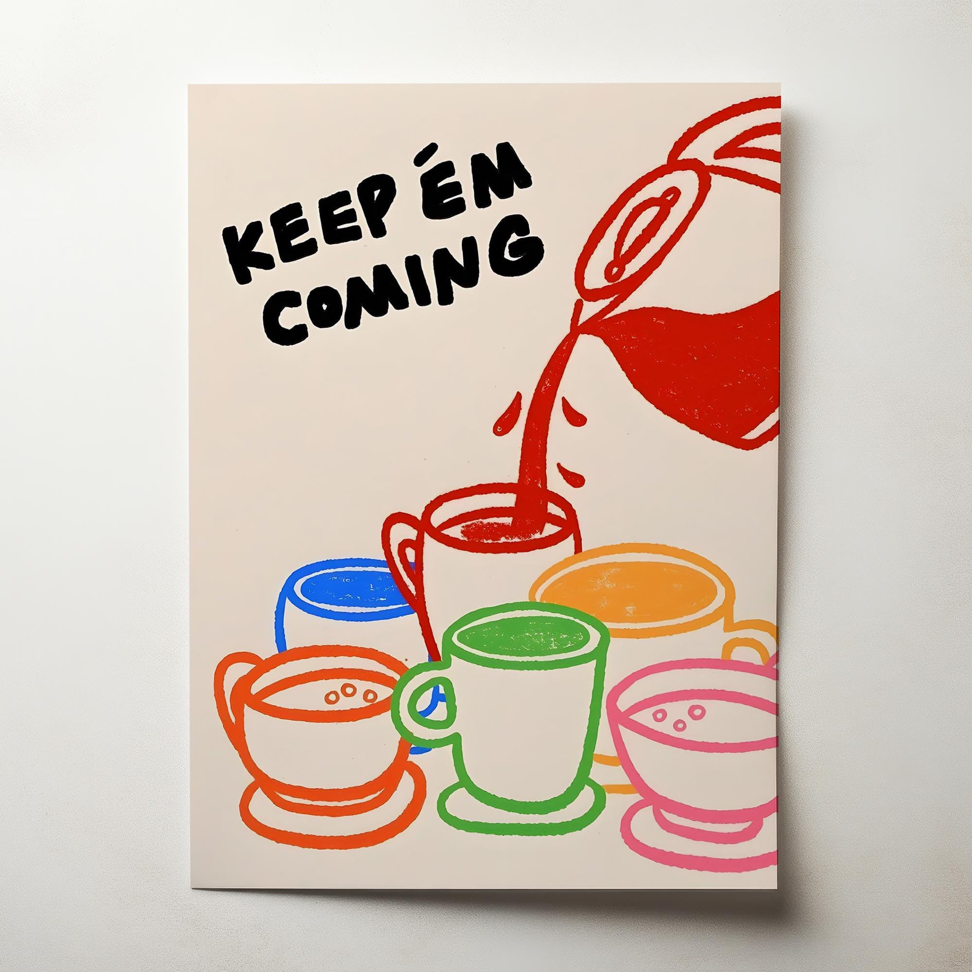 アンティーク　ポスター　Tea Coffee Amazon.com: Poster Master Vintage Tea Makes Everything Better