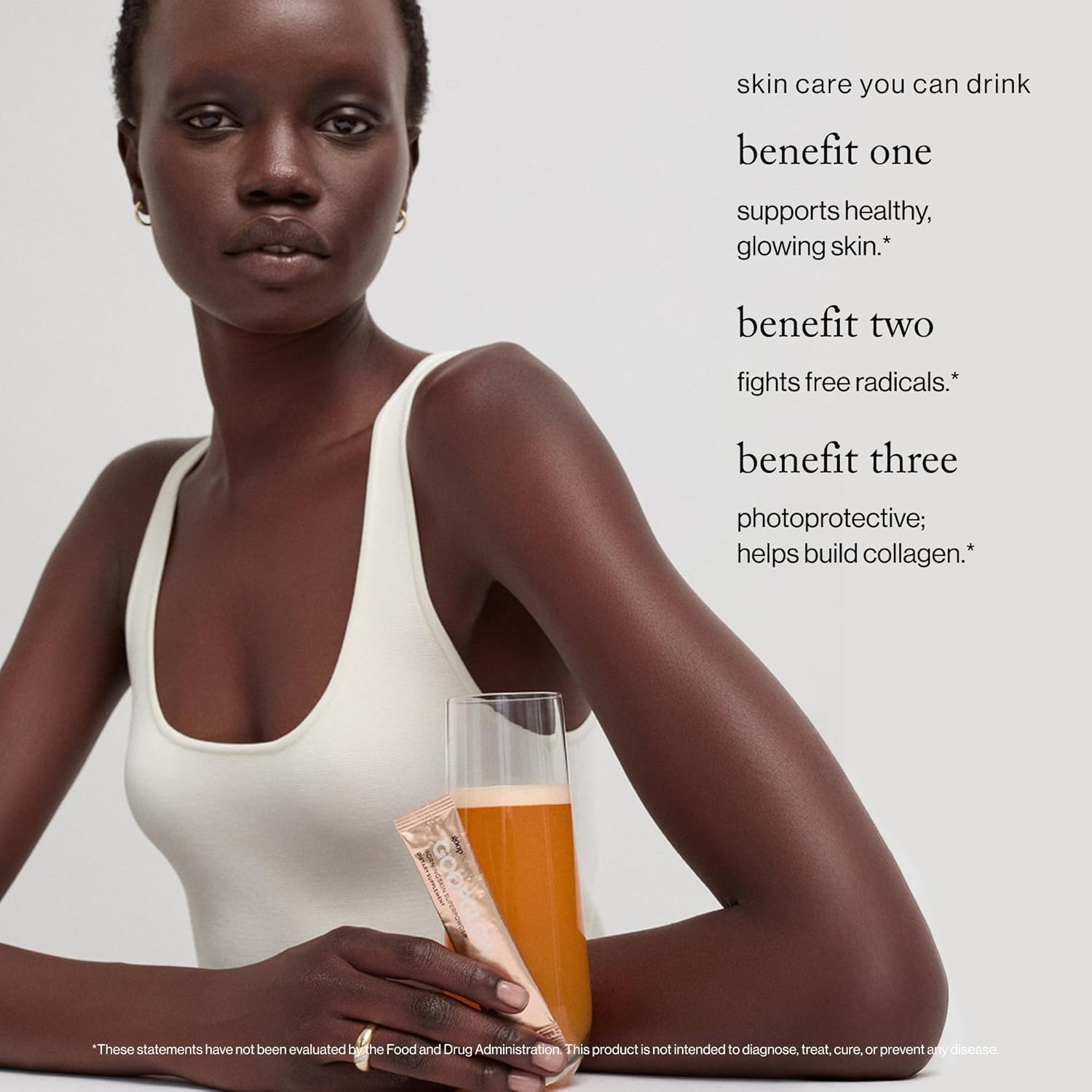 goop Beauty Morning Skin Drink Mix | Beverage Powder to Protect Against Signs of Aging | Vitamin C & E | Lemon Verbena & Orange Flavor | Non-GMO, Gluten-Free, & Vegan | 30 Pack - Image 2