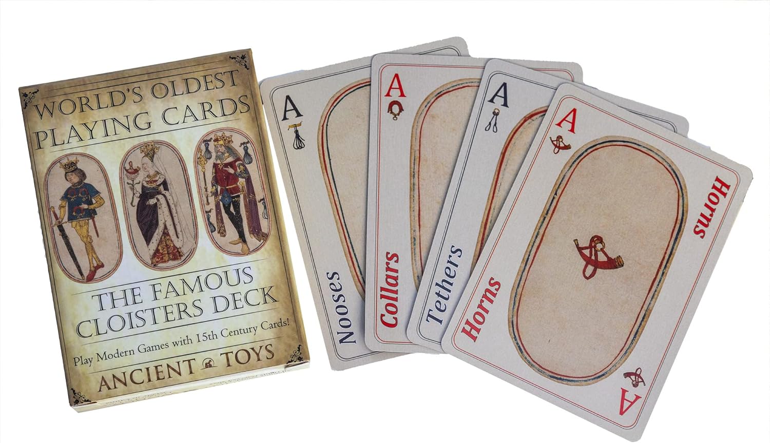 – The World’s Oldest Playing Cards – Full Cloisters Deck - Dating Back to The Medieval Ages, Play Any Modern Card Game with This Legendary Deck of Cards!