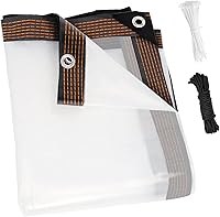 Vista 1 de ZYP 8x10 pies Lona resistente transparente impermeable para exteriores, cubierta de jardín a prueba de lluvia, lona de vinilo transparente