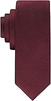 Calvin Klein Men's Gingham Pattern Necktie - Classic 3" Woven Silk-Polyester Tie for Formal Wear