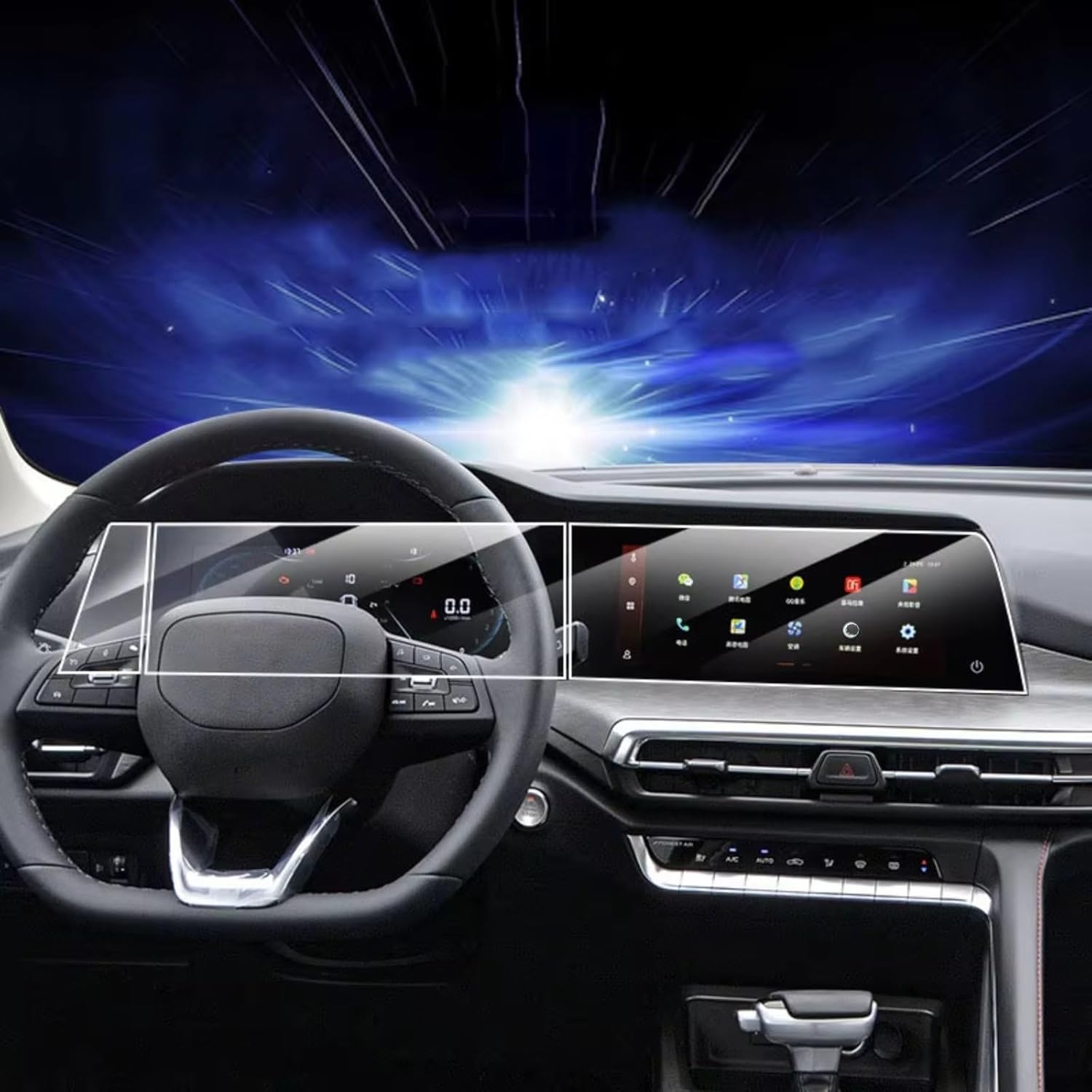 Compatible With Changan For CS35 PLUS 2021 2022 Car Gps Infotainment Navigation Shockproof Anti-Scratch Tempered Glass Screen Protector GPS Navi Protective Film