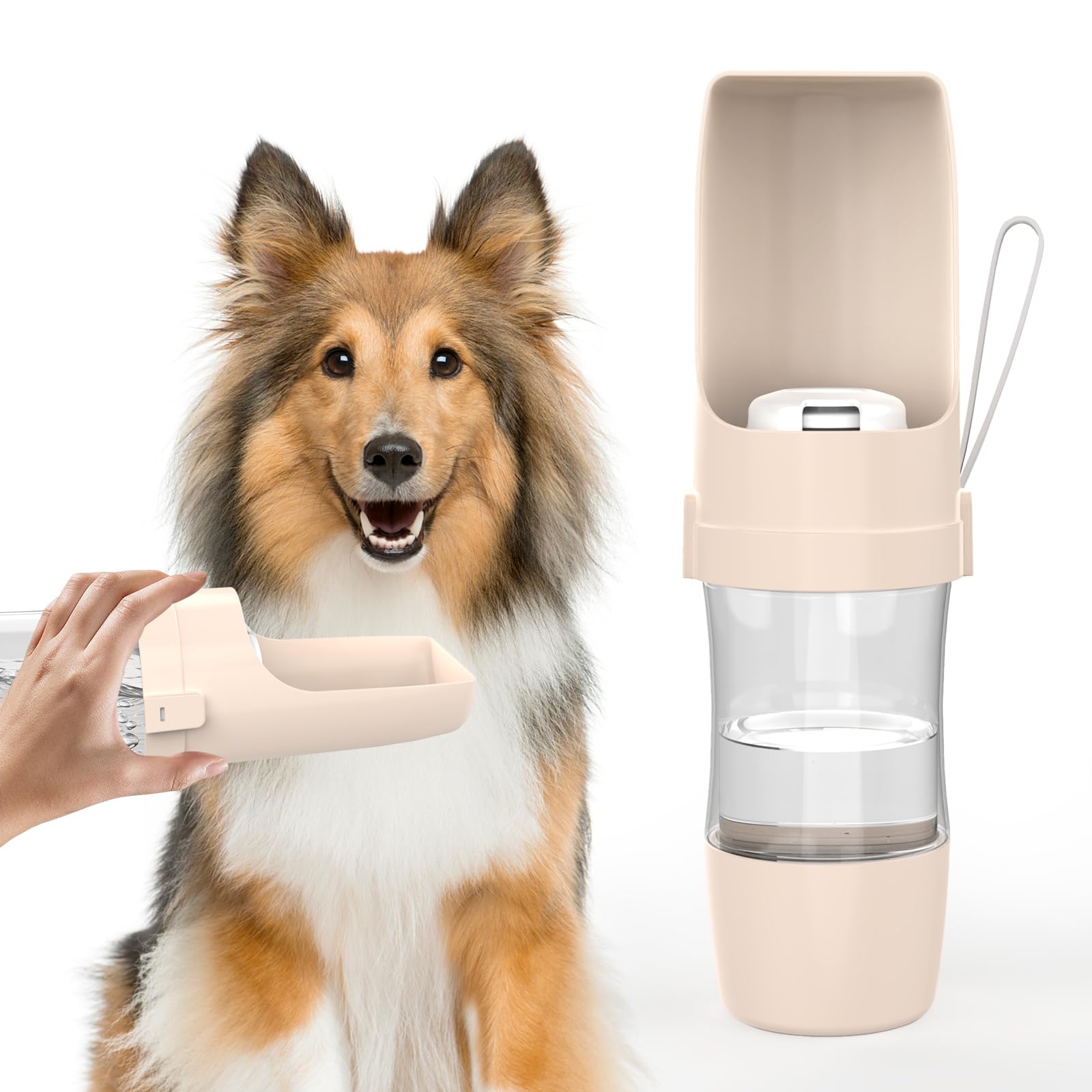 Dog Water Bottle Portable - Foldable Travel Water with Food Container, Leak Proof and Lightweight Water Bottle for Dogs,Dog Stuff Accessories Items,