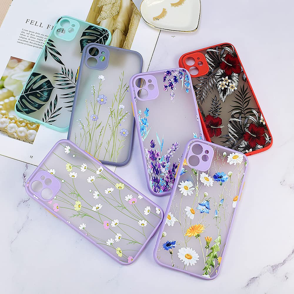 Ownest IPhone 11 Pro Hülle – Lavendel Blumen Transparent, Matte Rückseite, Weicher Silikon-Rand, Schutz Mit Stil