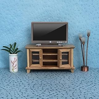 Miniature TV, 1:12 Harmless High Details Lightweight Dollhouse TV Television for Dining Room for Bedroom