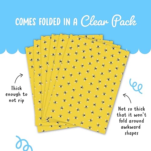 Miniatura 4 de CENTRAL 23 - Papel de regalo de abejas - 6 hojas de papel de regalo para cumpleaños - Mujeres - Amigos - Decoraciones de cumpleaños de baby shower