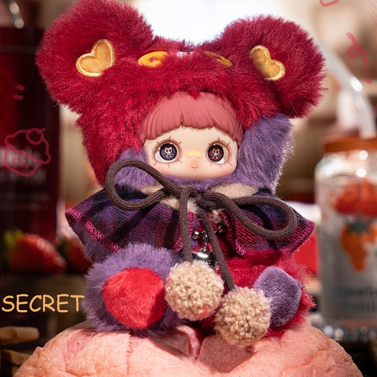 Aven Rabbit MayMei Tiny Bear Cookie Series Blind Box Action Figures, Mystery Box Random Design Toys Birthday Gifts Christmas Collectible Toy for Desk Accessories, 1PC