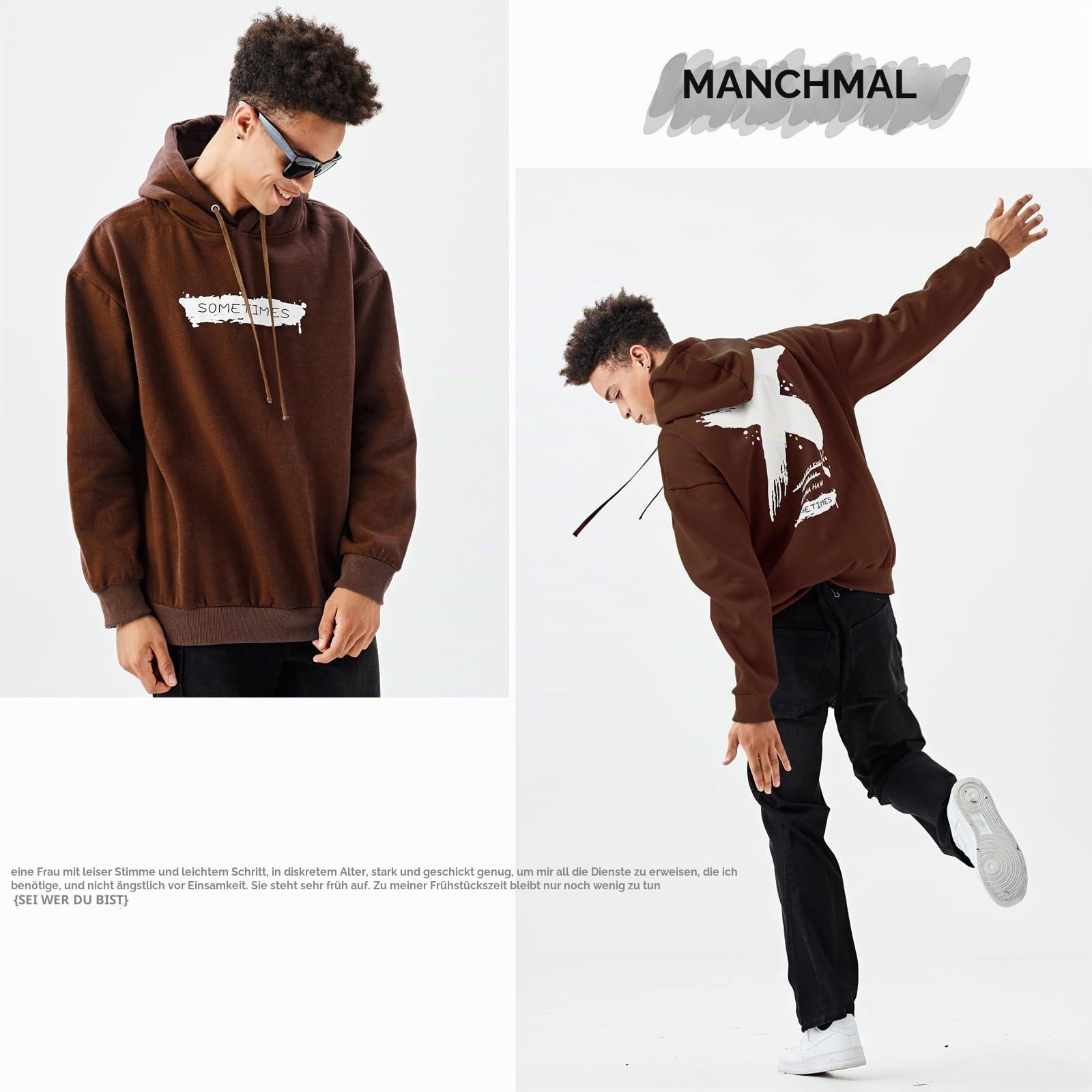 Moshtashio Hoodie Herren Kapuzenpullover Fleece Sweatshirt Winter Herbst | Graphic Pulli mit Kapuze Unisex Basic Pullover mit Aufdruck Hip Hop Langarm Streetwear Techwear Hoodie Für Männer