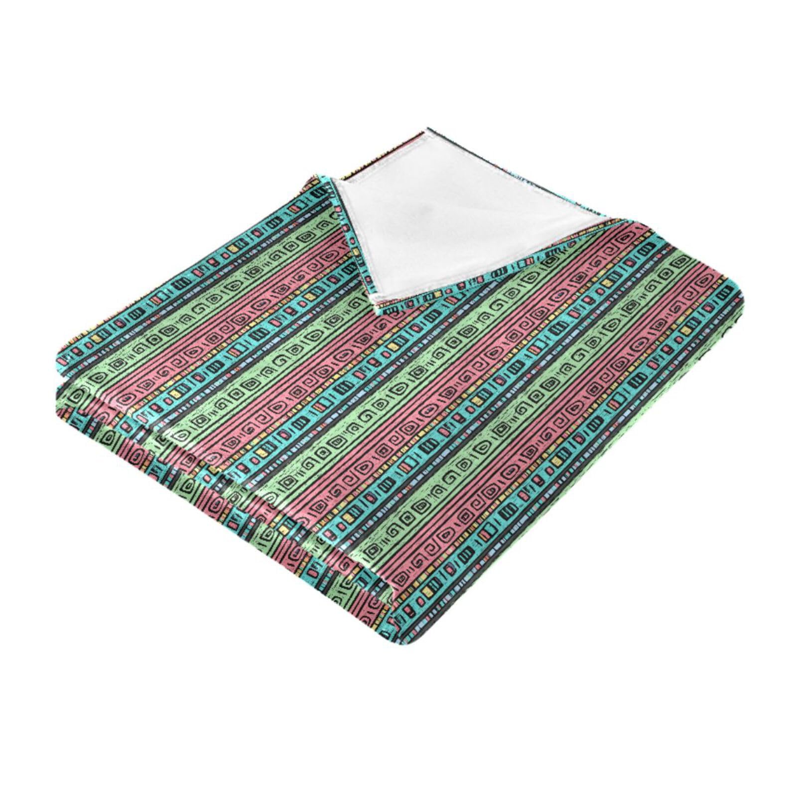 Couverture douce ethnique coloree idee cadeau femme plaid grand format