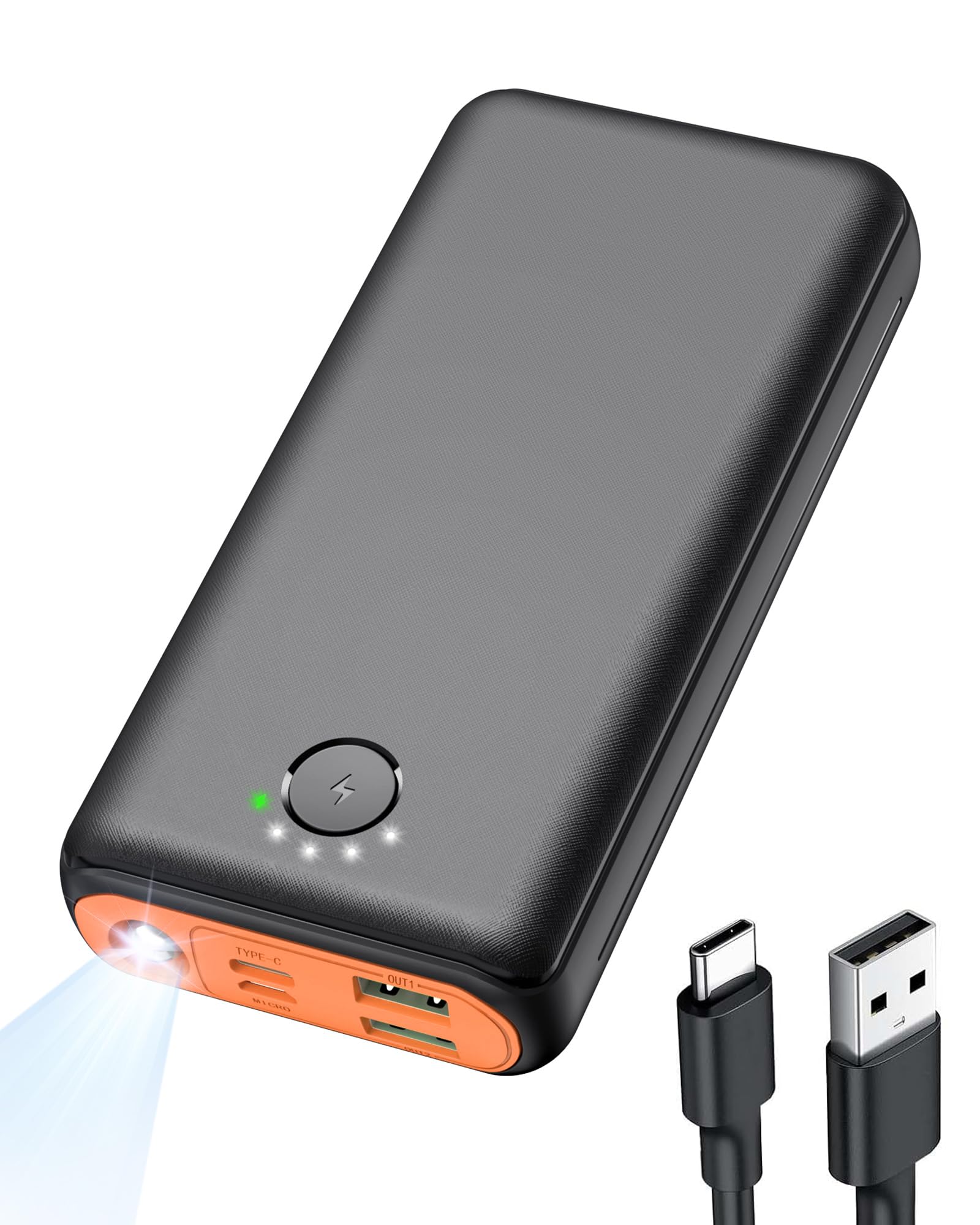 RONEGN Portable Charger Power Bank 40000mah, USB C Fast Charging 22.5W External Battery Pack Phone Charger Quick Charge with 3 Outputs & 2 Inputs for iPhone Samsung Galaxy Android Travel Camping