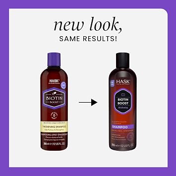 HASK Biotin Boost Shampoo, thickening for all hair types, colour safe, and cruelty-free - 1 355mL Bottle