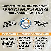 Vista 5 de Flipper FLIP-MITT - Guantes de limpieza de microfibra, paquete de 2 unidades, paño de rizo de doble cara y guantes de microfibra para limpieza