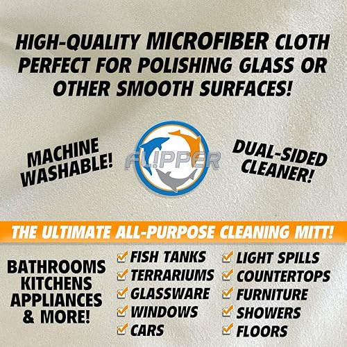 Miniatura 5 de Flipper FLIP-MITT - Manopla de limpieza multiusos 2 en 1 de microfibra y tela de toalla de doble cara, 2 unidades