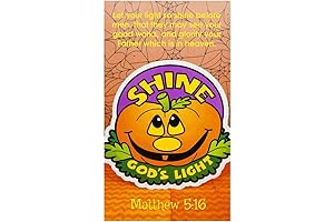 Christian Tracks for Halloween: Biblebanz Orange Let Your Light Shine Bulk Pumpkin Cards