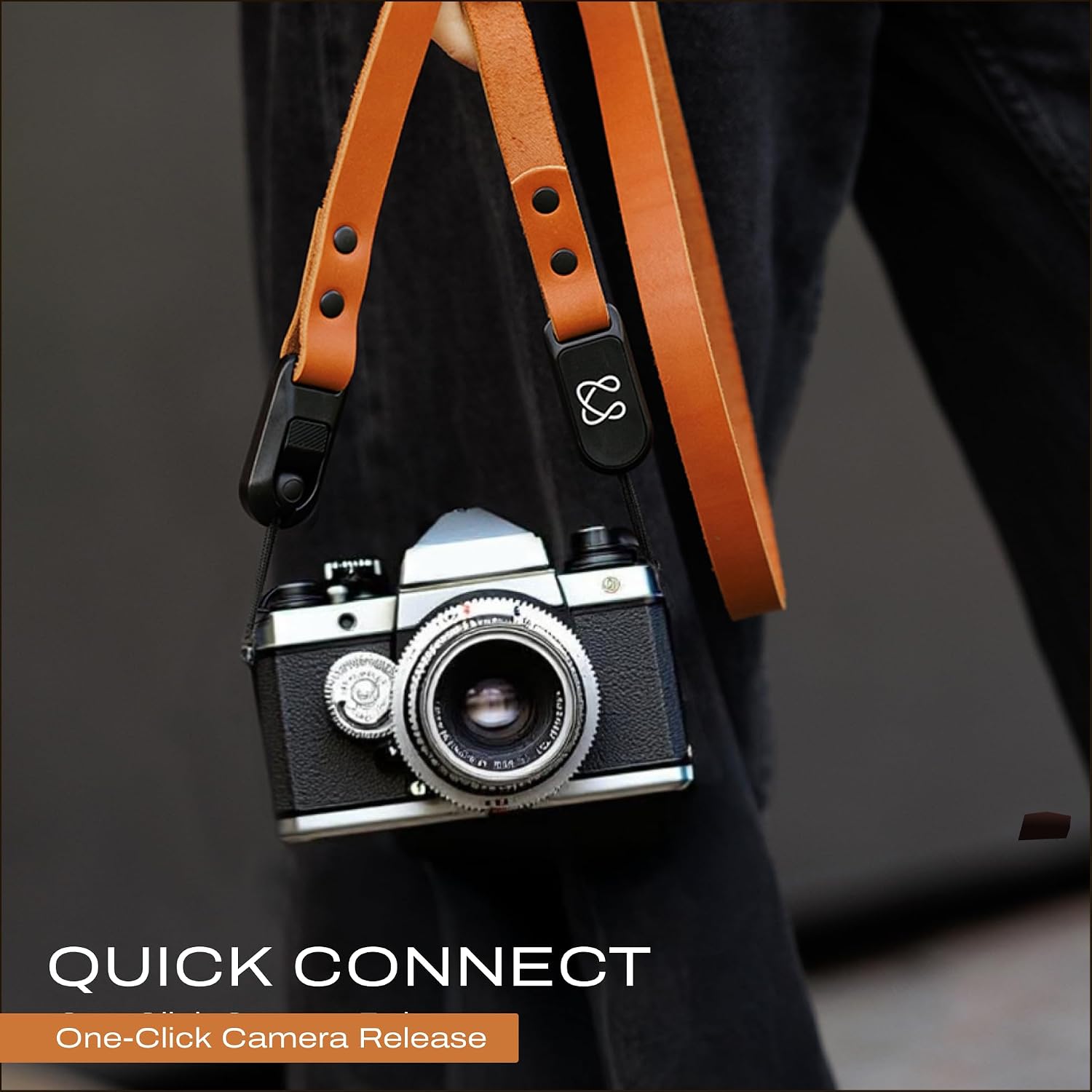C Coiro Slim Leather Camera Strap with Quick Release, Neck, Shoulder Strap