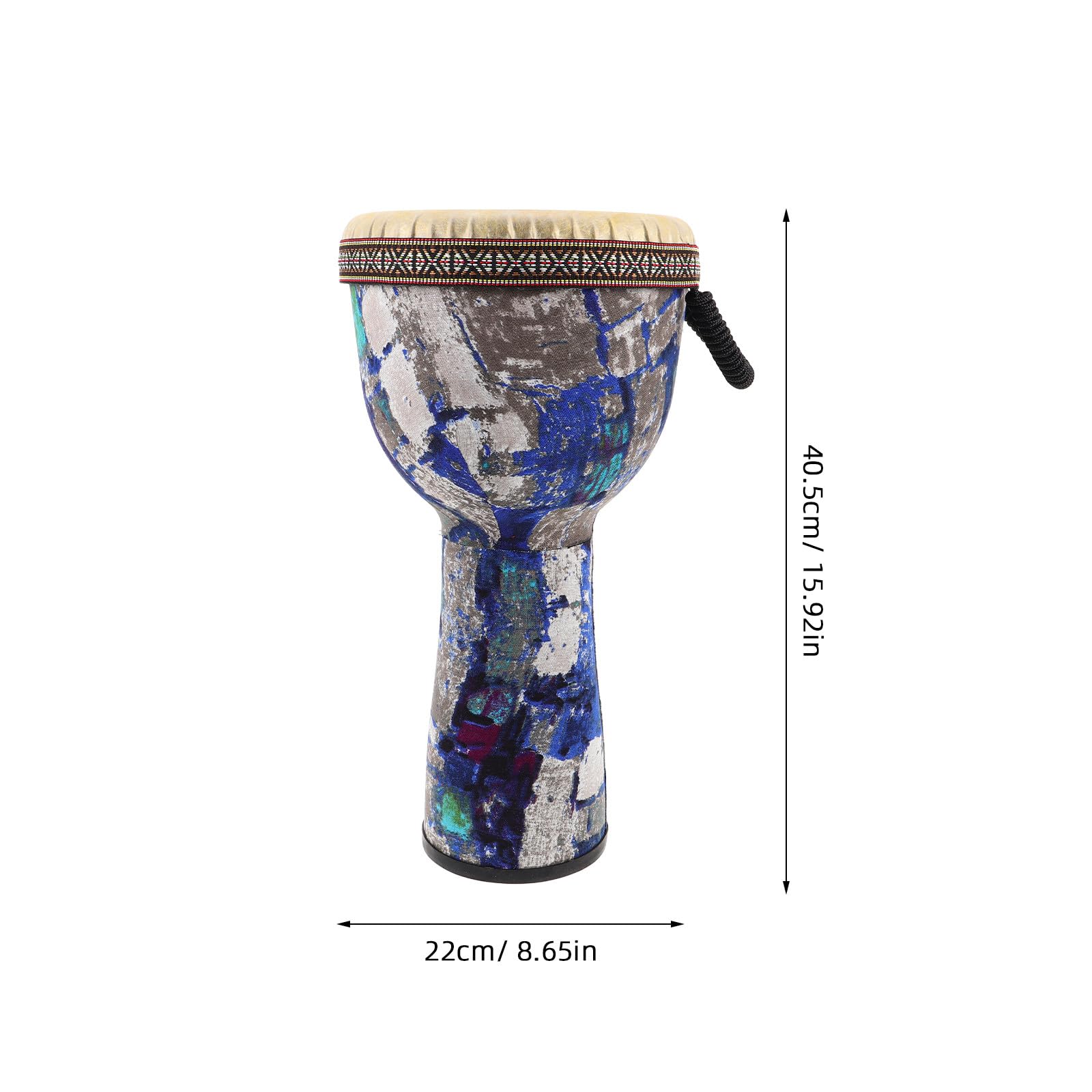 TOYANDONA Bęben ręczny: bęben djembe do ręki – 8,5-calowy instrument perkusyjny z koziej skóry do zajęć muzycznych dla dorosłych. Instrument rytmiczny.