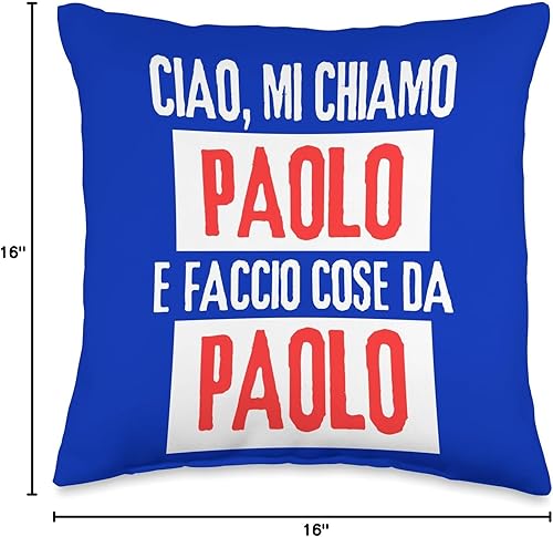 Miniatura 4 de Ciao Sono Faccio Cose Da Paolo Personalizzato - Almohada personalizada, 16 x 16 pulgadas, multicolor