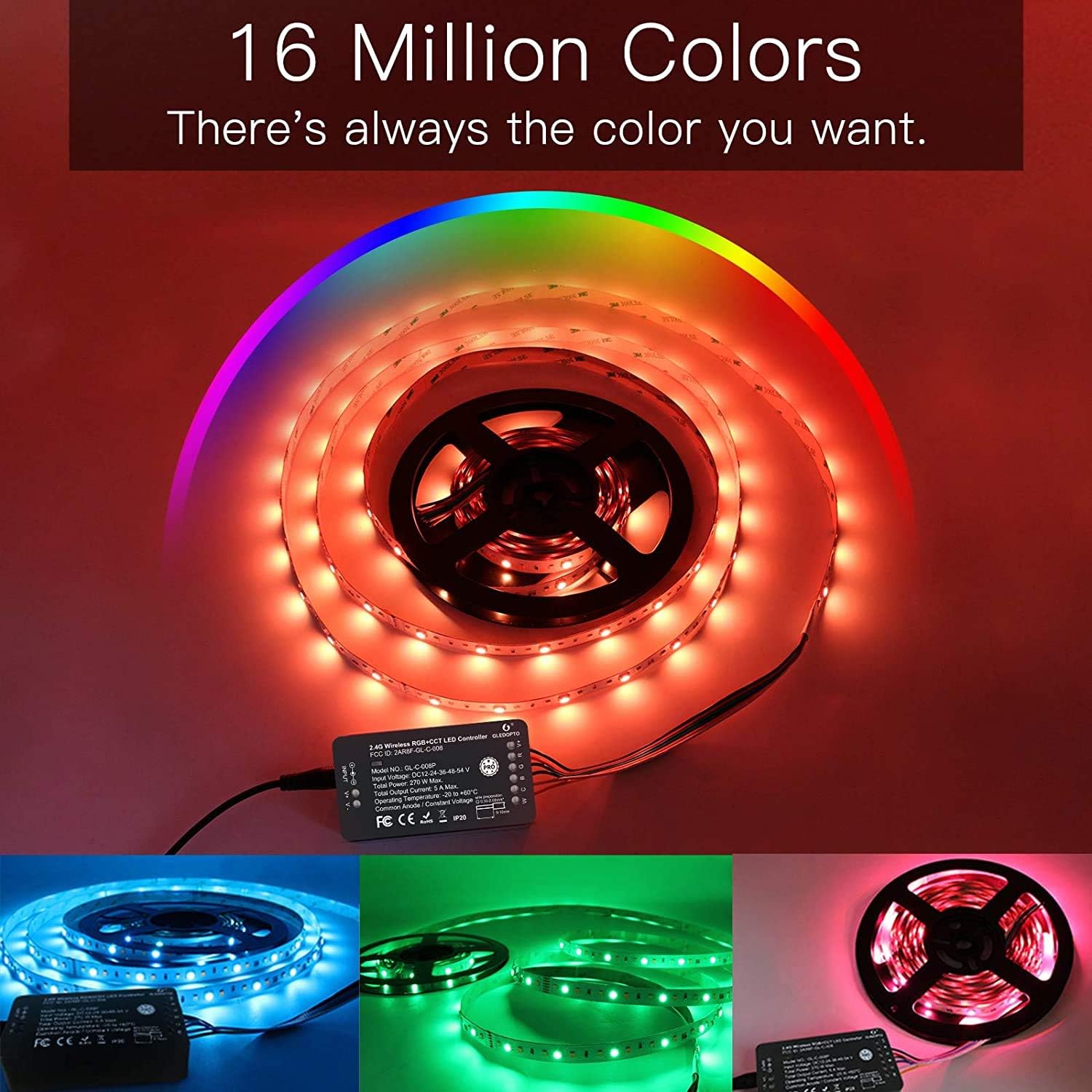 PRO Zigbee RGBCCT LED Controller Smart controler LED Strip Light Controller RGBW WW Dimmable Controller, DC12-24V, 6A Max/Channel, Compatible with H*u*e Alexa,APP Control