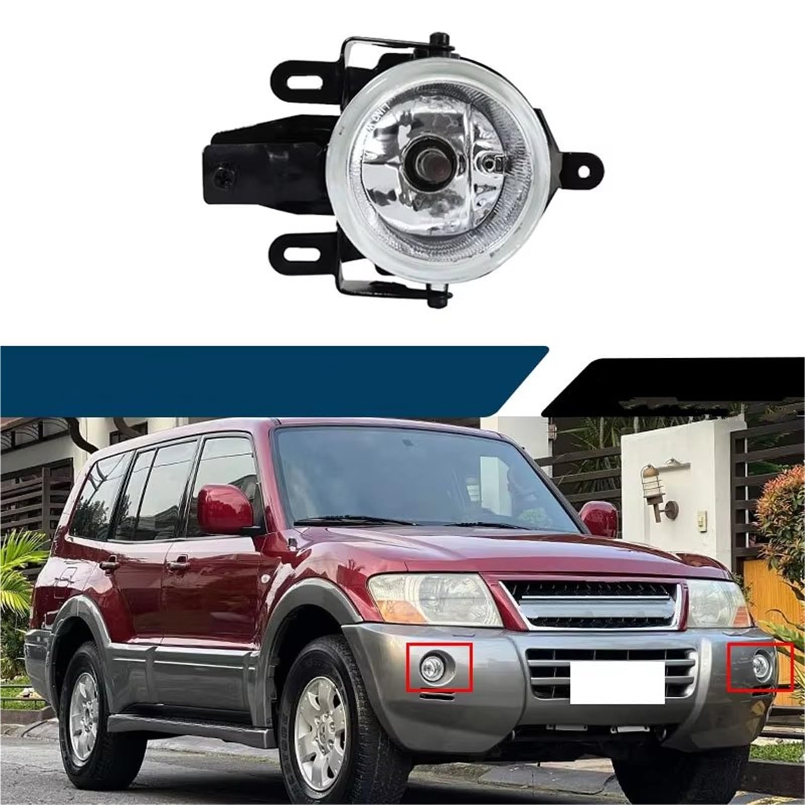 Paraurti Anteriore MN133759 MN136353 Fendinebbia Paraurti Anteriore Per Pajero Per Montero 2003 2004 2005 2006 Accessori Auto Gruppo Fari Fendinebbia A LED(Left and Right)