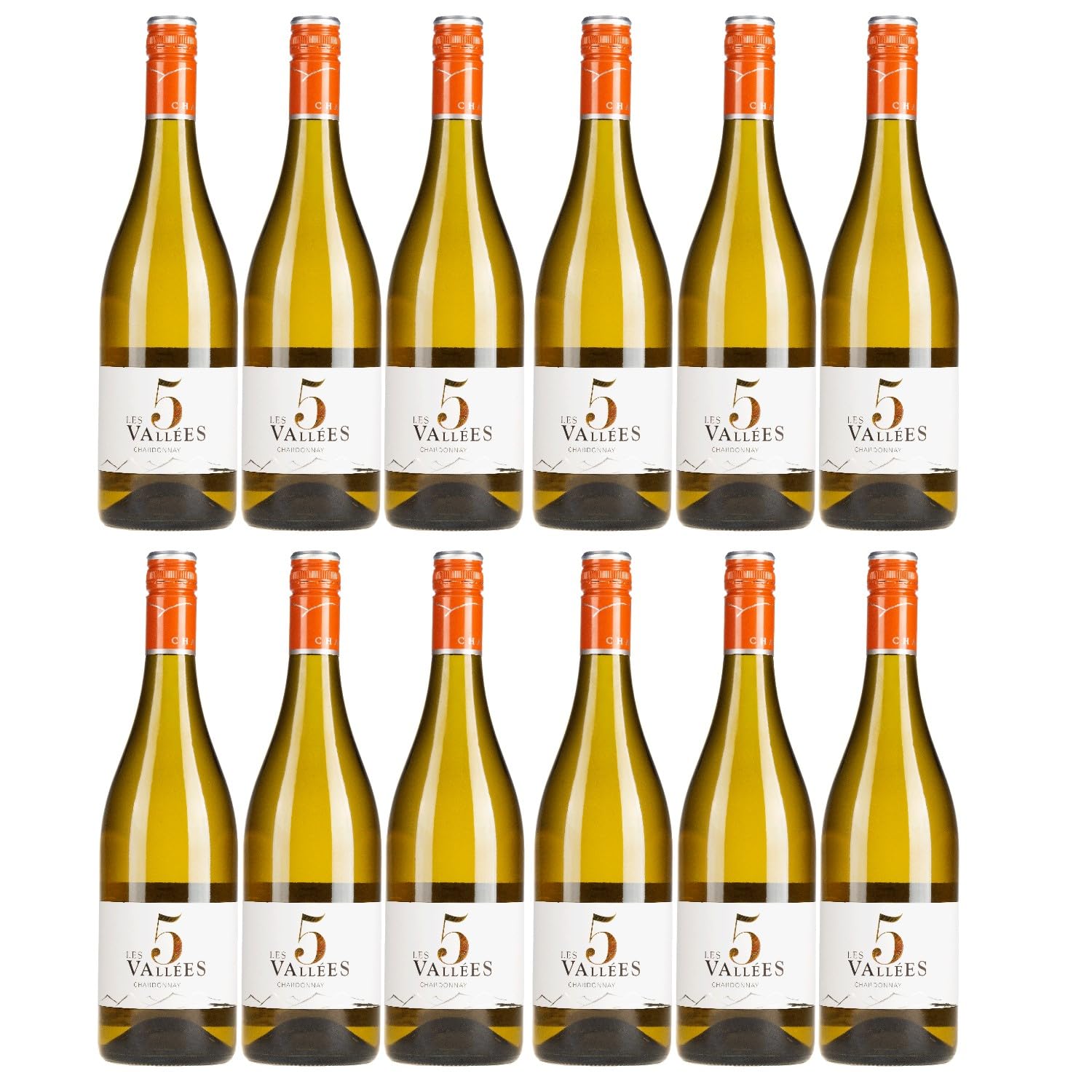 Domaines Paul Mas Les 5 Vallées Chardonnay VdF Weisswein Weiss trocken Frankreich inkl. FeinWert E-Book (12 x 0,75l)