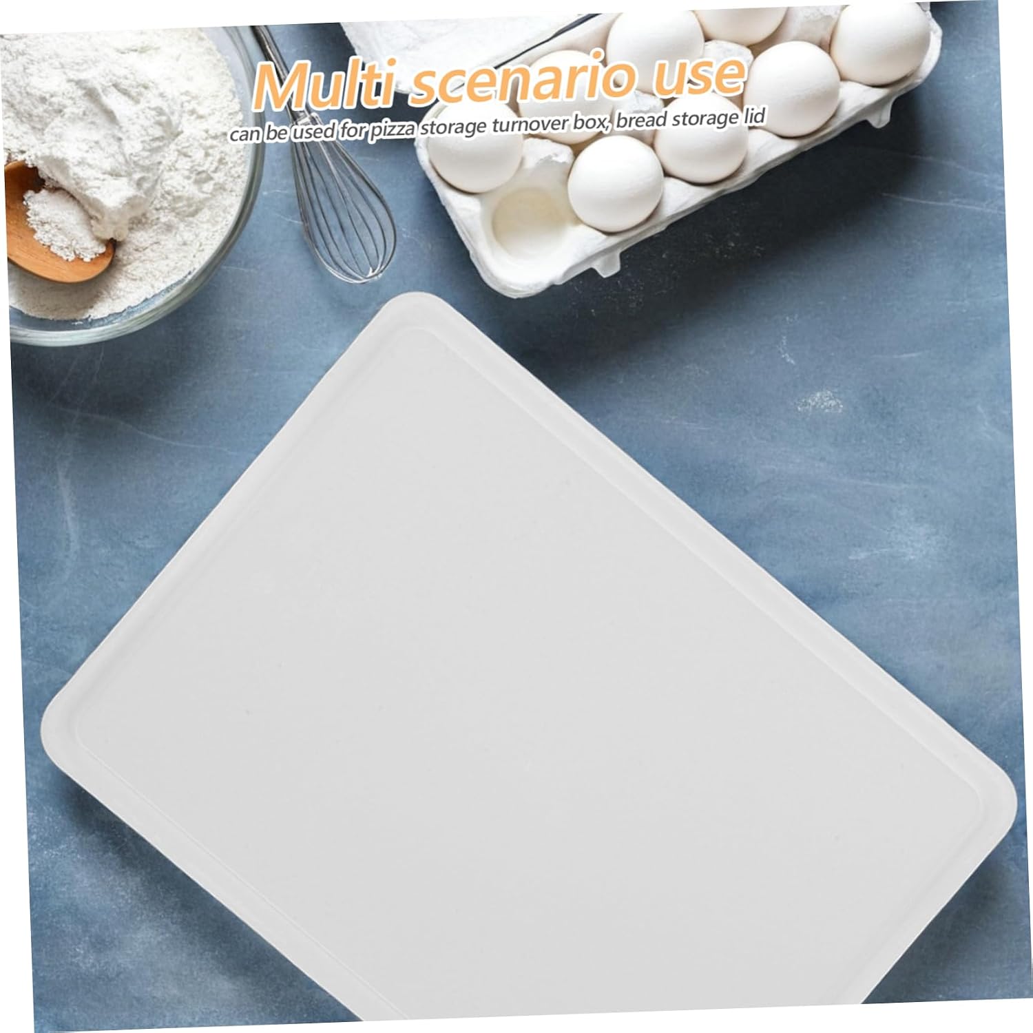 MAGICLULU White Proofing Box Lid Stackable Pizza Container Cover for Bread and Pizza Storage Professional Grade Space Efficient Design for Home and Commercial Kitchens