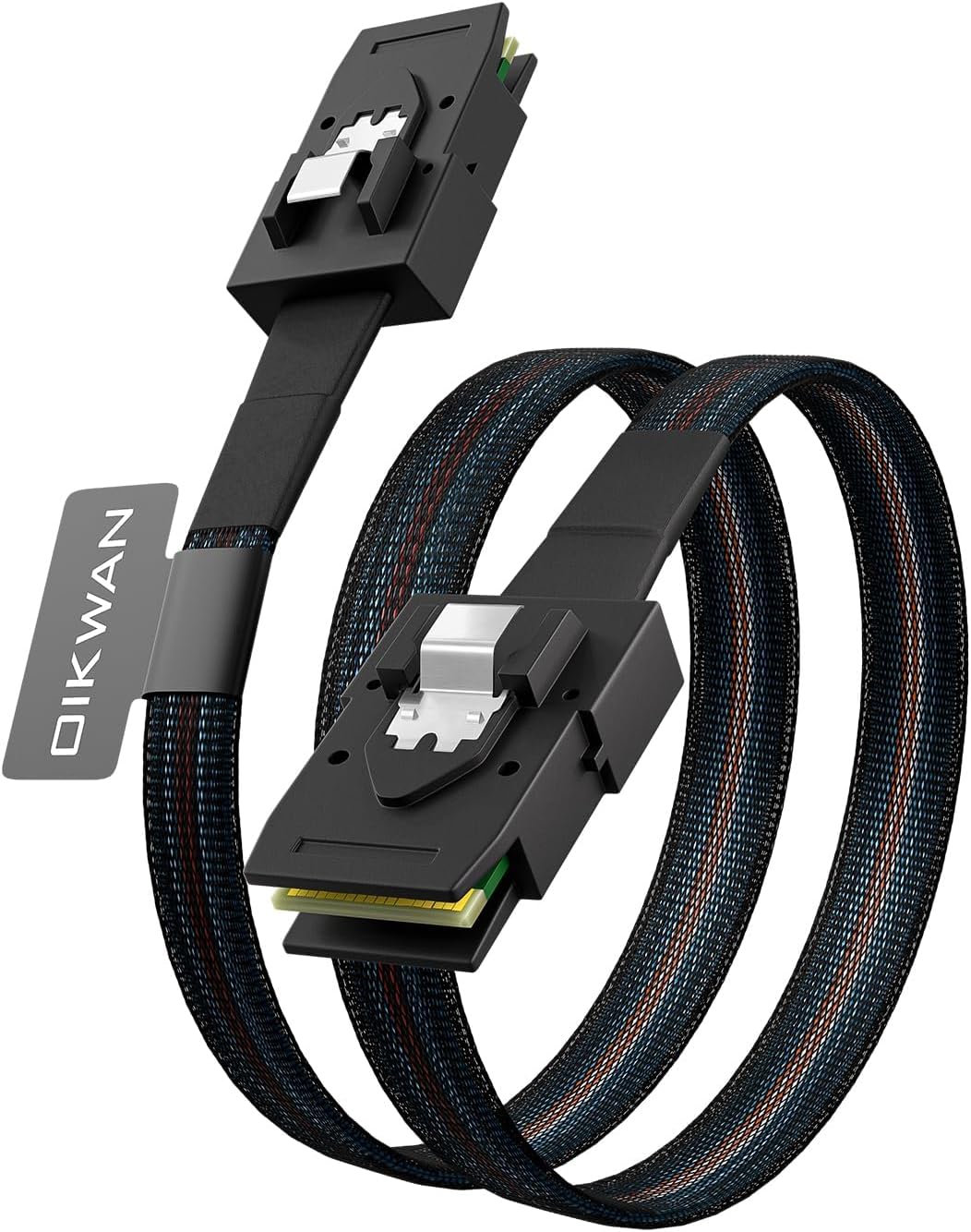 3.3FT Mini SAS to Mini SAS Cable, SFF-8087 to SFF-8087, 12Gbps, Server Storage Expansion, RAID Configuration