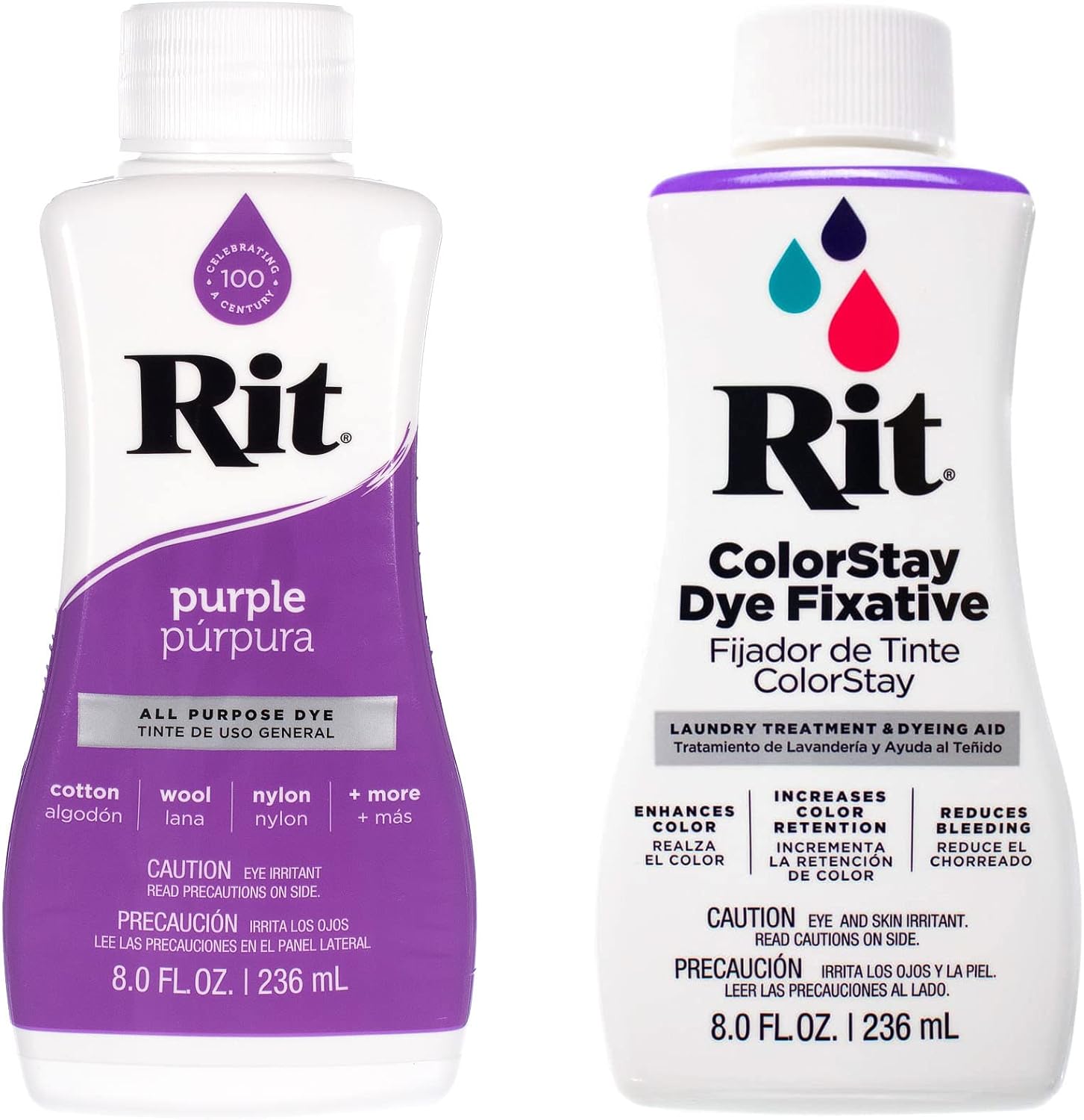 Rit Dye – 8 Oz. Liquid Fabric Dye for Clothing, Décor, and Crafts – Wine (12 Pack)