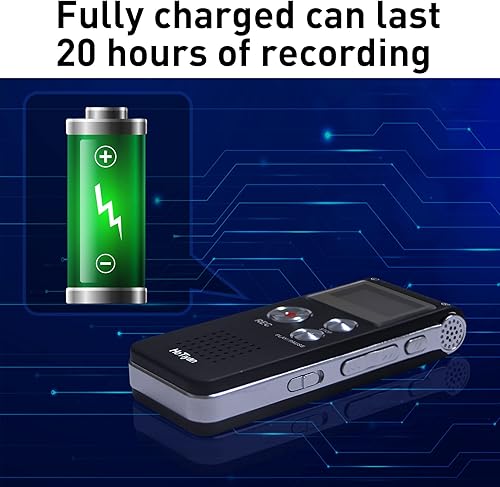 Miniatura 6 de Grabadora de voz de 16 GB de capacidad, dispositivo de grabación activado por voz, grabadora de voz digital para conferencias, reuniones,