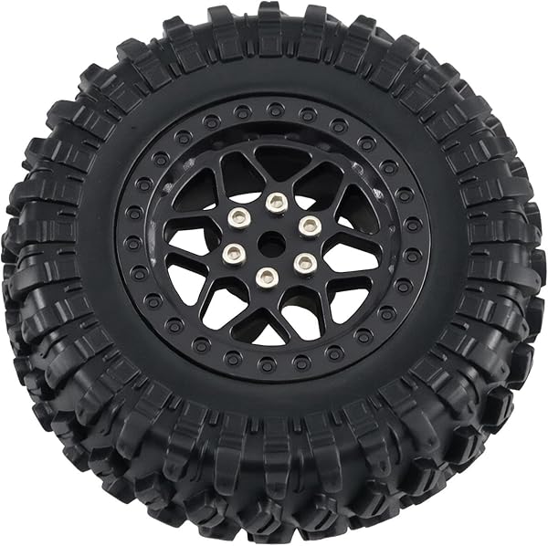 4 Ruote E Pneumatici per Auto RC 1/12 1/16, Ricambio, Accessorio, Adatti per Modelli 98, B24, C341/30 E 99S, Nero - 3