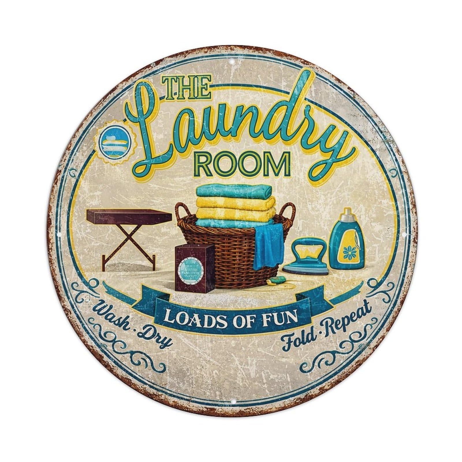 The Laundry Room Vintage Sign Tin Sign Metal Poster Vintage Metal Signs for Home Man Cave Bar Cafe Kitchen laundry room Wall Decorations 8x8 inches