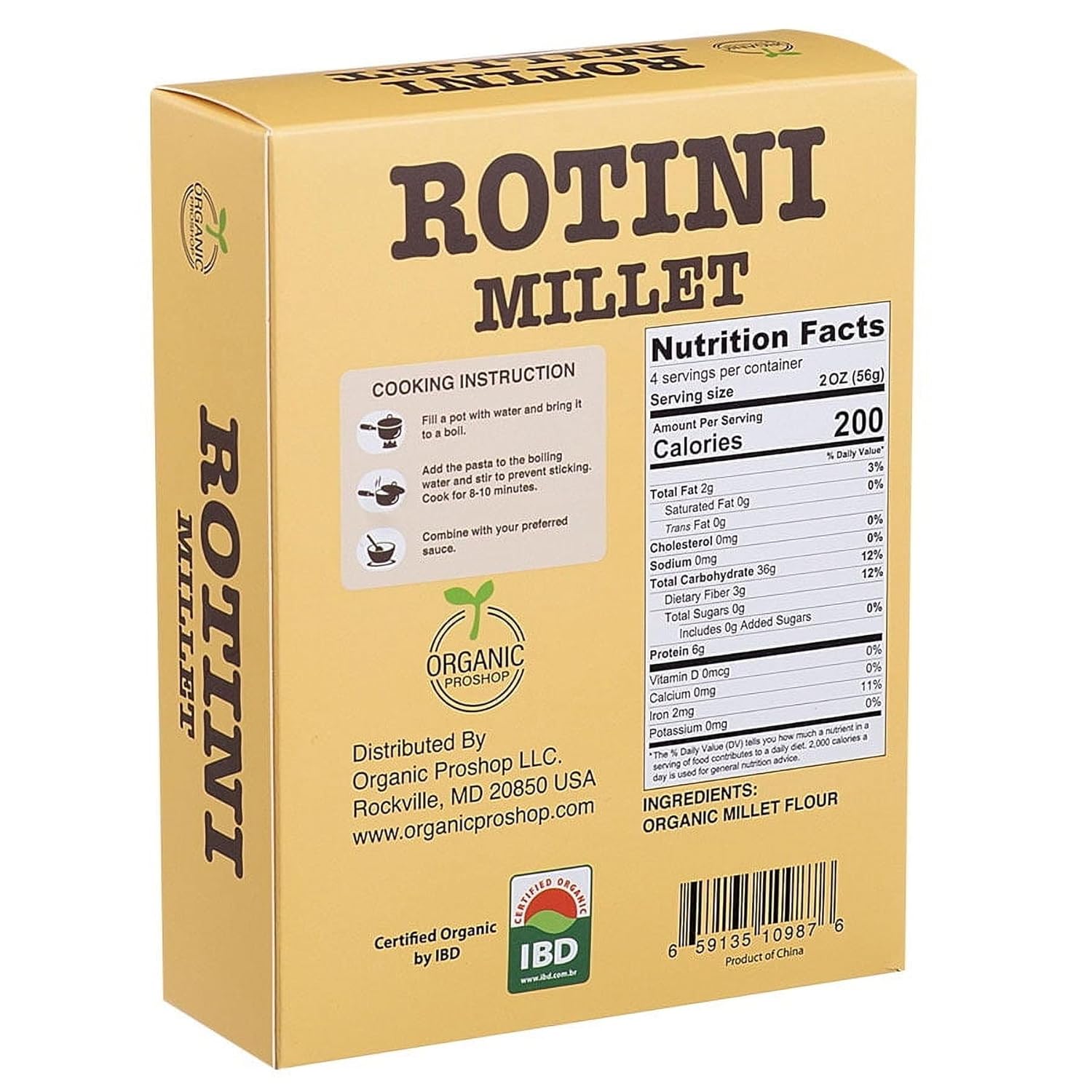 Organic Proshop Organic Millet Rotini (4 Pack)