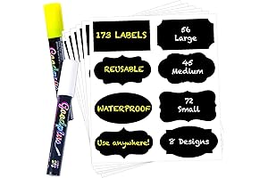 173Pcs Chalkboard Label Stickers with 2 Chalk Markers Pen: Elevate Your Organization