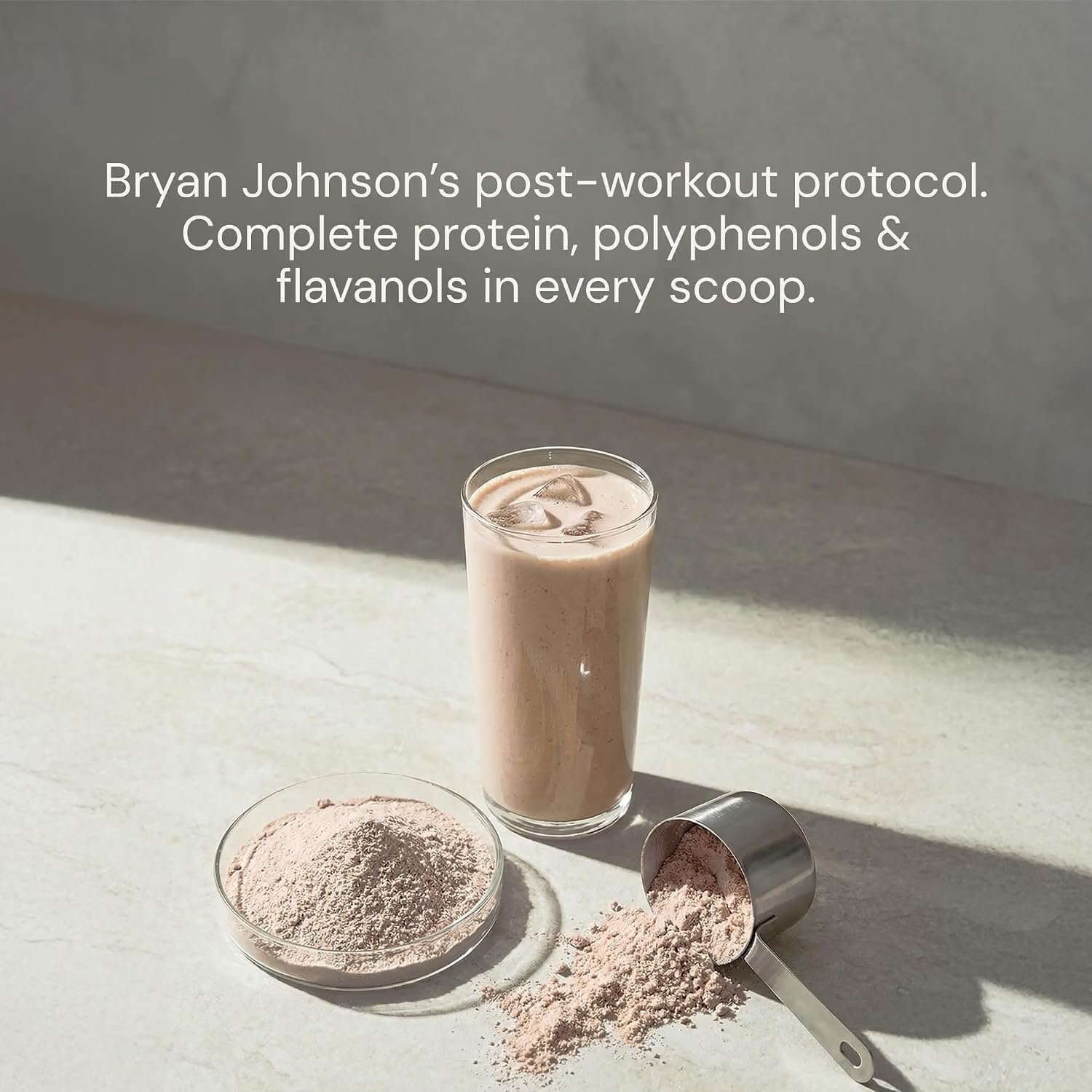 Blueprint Bryan Johnson Chocolate Protein Powder – Vegan Plant-Based Supplement with Cocoa Powder – Clean Ingredients – 26g Protein per Serving – Non-GMO – 30 Servings — Amazon image 5